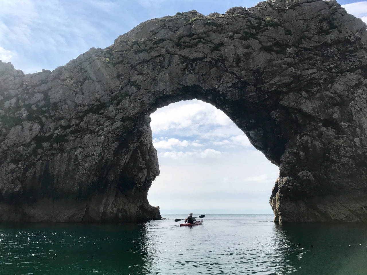 Sea Kayaking through Durdle Door